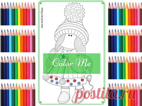 Color Me Doll Digital Stamp Winter Doll Coloring Christmas | Etsy Hello, dear visitor! We are happy you are here!  Here we present you our doll stamps and coloring pages. Our girl digital files are good for coloring, scrapbooking or interior decoration.  Attached are 3 JPEG files: 1. girl with face 2. girl with blank face mask 3. girl with pattern face mask  Size