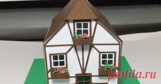 Miniature House #23 - Bavarian Style     It is almost October and what better way to celebrate then to make a Bavarian style house for Octoberfest.  The window boxes have shredd...
