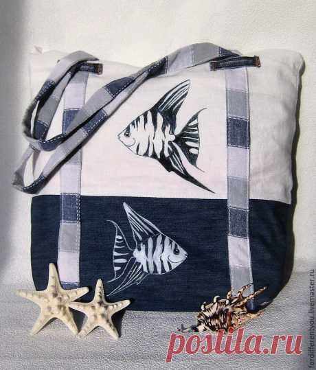 Создаем стильную сумку «Море зовет» своими руками - Ярмарка Мастеров - ручная работа, handmade