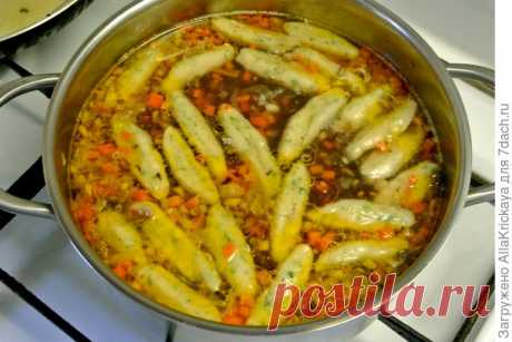 Суп грибной с клецками