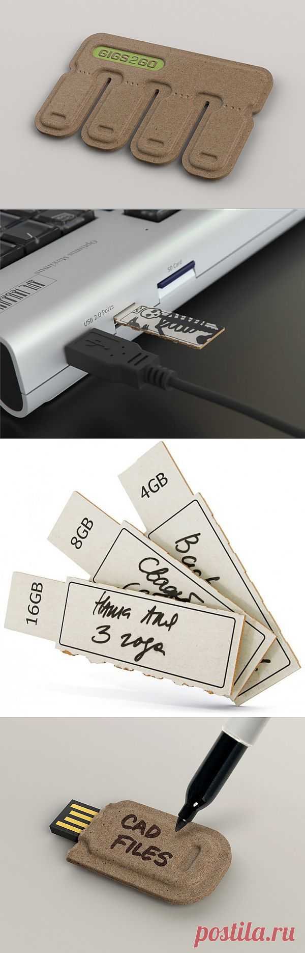Бумажные USB флеш-карты памяти