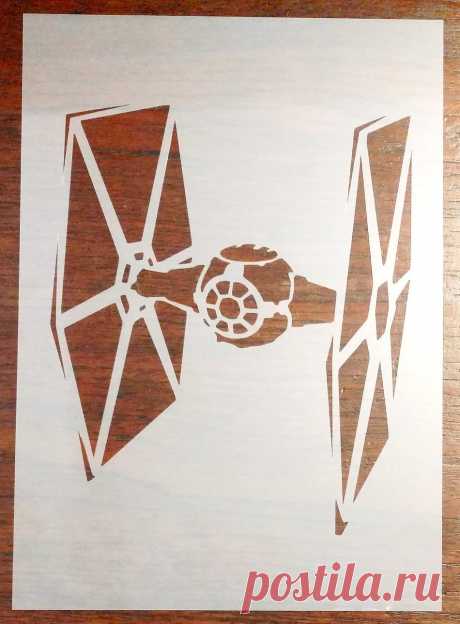 TIE Fighter Star Wars Stencil Mask Reusable PP Sheet for Arts | Etsy