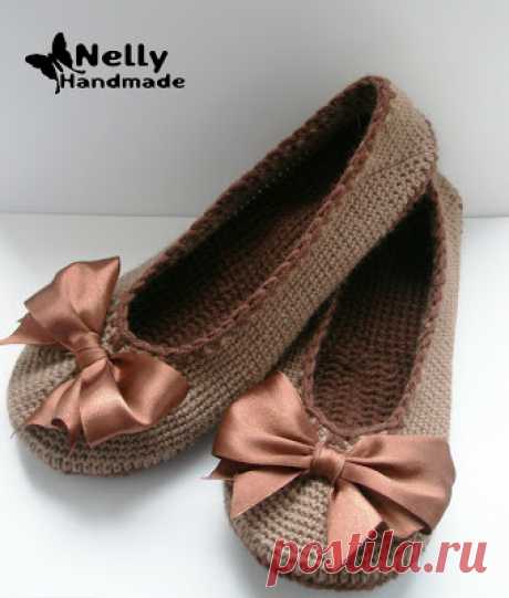 Nelly Handmade: Ballerina Flats Free Crochet Pattern