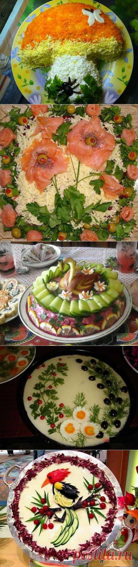 Украшаем салаты красиво!!!Легко и просто! - Простые рецепты Овкусе.ру