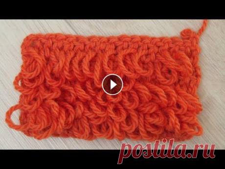 ☑ Как связать вытянутые петли крючком. Узор &quot;Мех&quot; или БУКЛЕ Урок 85   Boucle elongated hooks Вязание крючком вытянутых петель пошагово для начинающих показано в видео уроке. Узор с такими петлями называют «мех» и используют для отд...