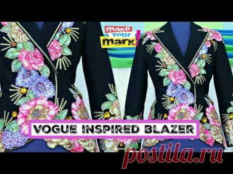 No-Sew Vogue Inspired Blazer - YouTube