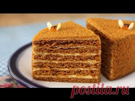 Медовый торт (Медовик) Старинный Рецепт МЕДОВИКА . Как приготовить медовый торт.