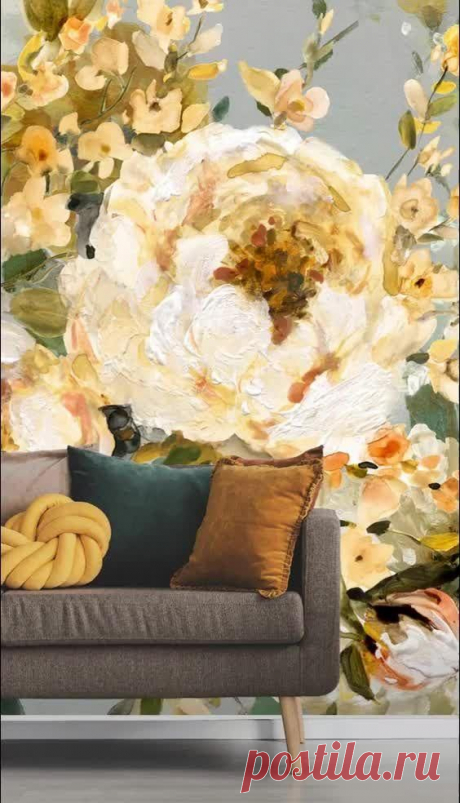 This mural depicts a distressed painted wall featuring large scale rose blooms. These murals are digitally designed prints which come in 4 panels covering the following measurements 2m wide 2.8m high…