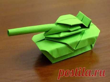 Как сделать танк из бумаги оригами пошагово с фото Прочитав нашу статью, вы узнаете, как сделать танк из бумаги. Обычный вариант бумажного танка оригами, способен сделать даже новичок. Для изготовления лист