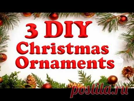 3 Идеи Рождественских украшений на елку / Игрушки на елку из фоамирана своими руками