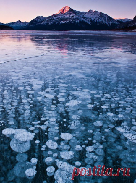 7 фотографий замёрзших под водой пузырьков