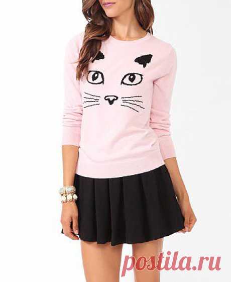 Forever 21 Свитер с кошачьей мордочкой
