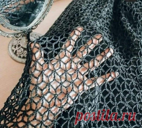 Роскошная сеточка, связанная крючком