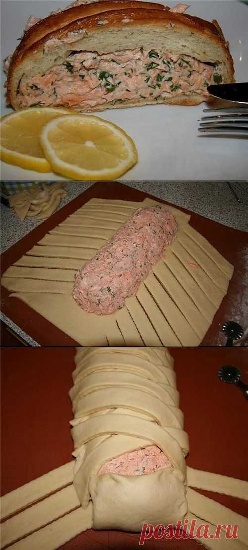 Рыбный пирог косичкой