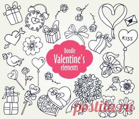 Cartoon vector elements for Valentine's Day. Presents, hearts, ribbons, flowers and other romantic objects 123RF - Миллионы стоковых фото, векторов, видео и музыки для Ваших проектов.