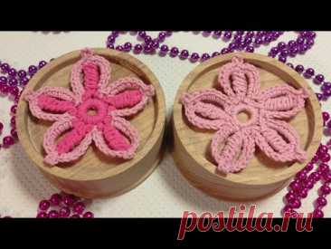 Квітка гачком для початківцев🌷Amazing Crochet Flower🌷How to Crochet for Beginners🌷Step by step