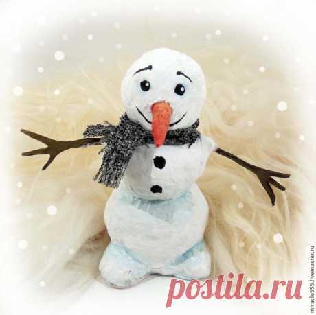 Мастерим с детьми: снеговик — легко и просто - Ярмарка Мастеров - ручная работа, handmade