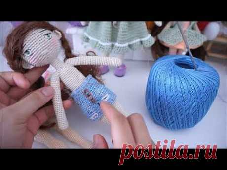 🌸 Cute Overalls crochet tutorial 🌸 Small Tilda doll clothing