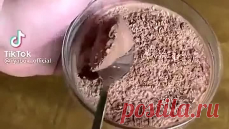 Десерт из ряженки и какао (рецепт в теме)