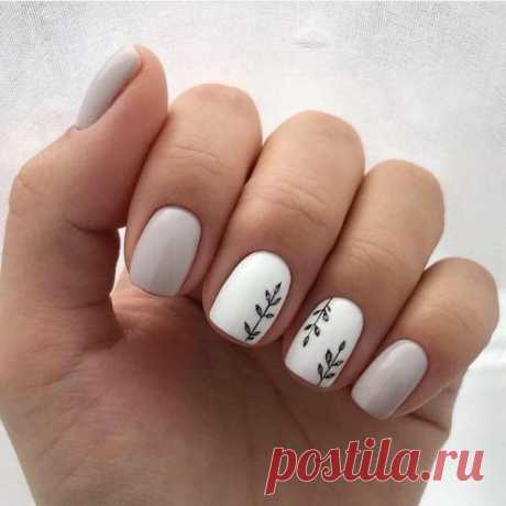 Нежный маникюр на короткий квадрат - 20Nails