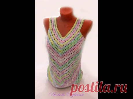 Летний топ из хлопка. Мастер класс. Summer top. Master Class.