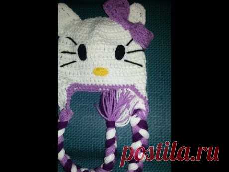 Gorro Hello Kitty a Crochet
