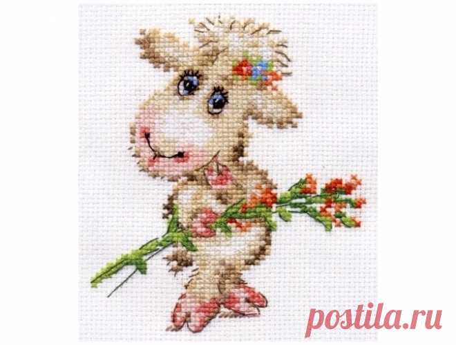 Pretty Lamb Cross Stitch Kit, code 0-105 Alisa | Buy online on Mybobbin.com
