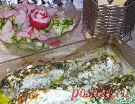 Рыба фаршированная шпинатом в сметане – кулинарный рецепт(***)