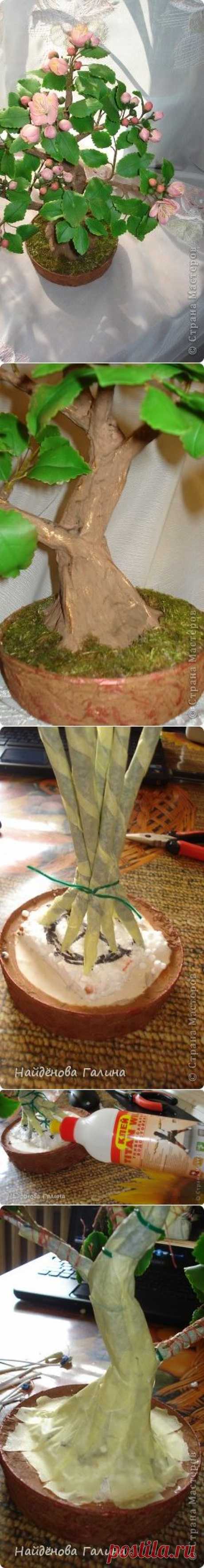 Как сделать ствол для слепленного бонсая