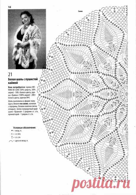 шали крючком со схемами и описанием фото: 2 тыс изображений найдено в Яндекс.Картинках