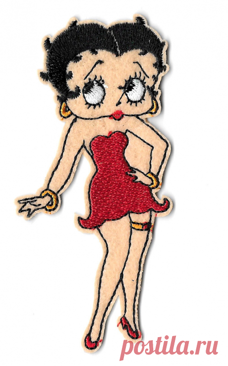 Betty Boop - Red Dress - Cartoon - Comics - Embroidered Iron On Patch - 3 7/8"H | eBay
