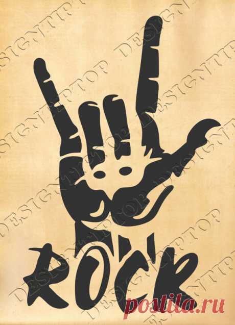 Rock and roll svg, Rock digital files, Rock cut file, sign of rock, rock and roll, stencil rock, tatoo design,wall decor, printing on Tshirt Rock and roll, SVG, DXF, PNG, EPS, CDR files for use with Silhouette, Cricut and other Vinyl cutters and printing machine.  YOU CAN ESTABLISH ANY SIZE AND ANY COLOR.  In ZIP file, all necessary files for cutting and the print (you see below).  Hello friends! Thanks for the shown interest