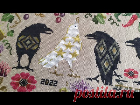 вышивальная неделя 1-7 августа 2022 - финиш сэмплера перунов цвет и старт_перезалив