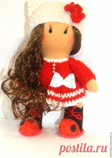 Купить Кукла интерьерная текстильная авторская - комбинированный, кукла ручной работы, кукла в подарок