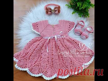 cute modern crochet dresses for babies ⚘️