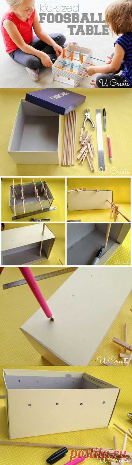 DIY Mini Foosball Table...perfect for kids! | U Create