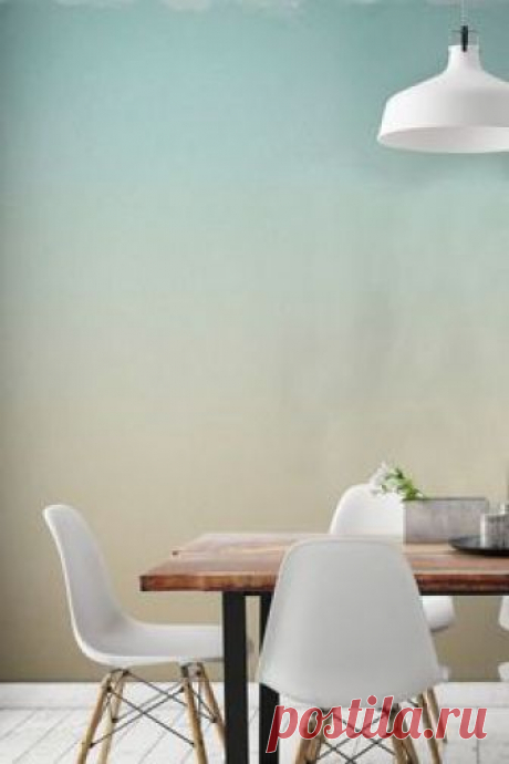 Afraid of painting your walls one block colour? You don't have to take the risk with this beautiful ombre wallpaper design. Sumptuous yet subtle, this design brings together a pastel blue with soft yellow tones. It's perfect for creating a calming atmosphere in your home, and looks stunning in dining room areas.