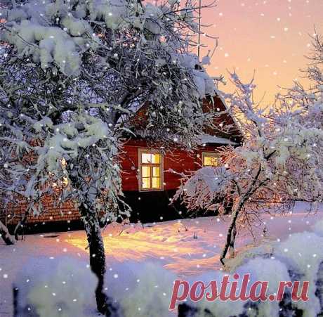Счастье - это зимняя ночь в уютном доме, снегопад за окошком, запах ели, теплый чай и любимая музыка)))