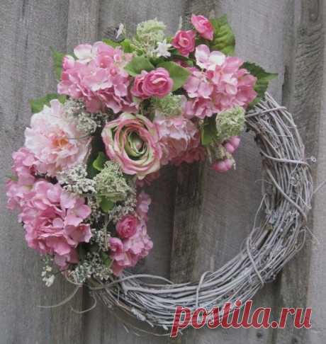 Summer Wreath, Country French, Garden Wreath, Cottage Chic, Wedding