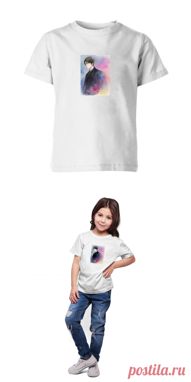 Детская футболка «Аниме арт» цвет белый - дизайнер принта Anstey