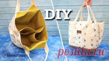 DIY Multi Pocket Tote Bag 🐶 How to make a Diaper Bag with Divider Download PDF Sewing Patterns Shop( Sewingtimes Official )https://insewingtimes.com Hello, today I will introduce a very convenient tote bag with many pockets...