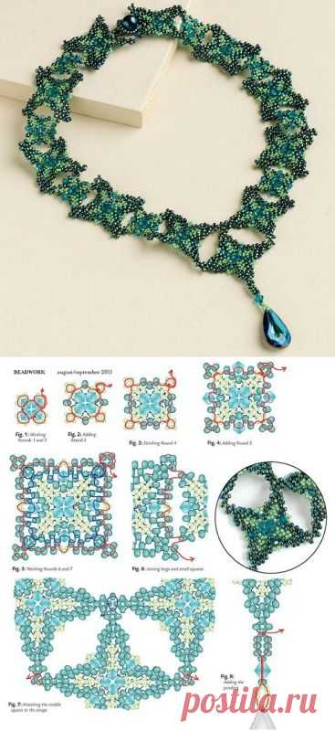 ожерелье из бисера схема плетения