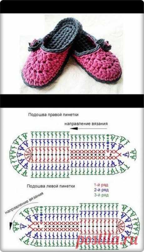 Вяжем крючком домашние тапочки Рукоделие для дома своими руками. Мастер-классы, уроки и креативные идеи.