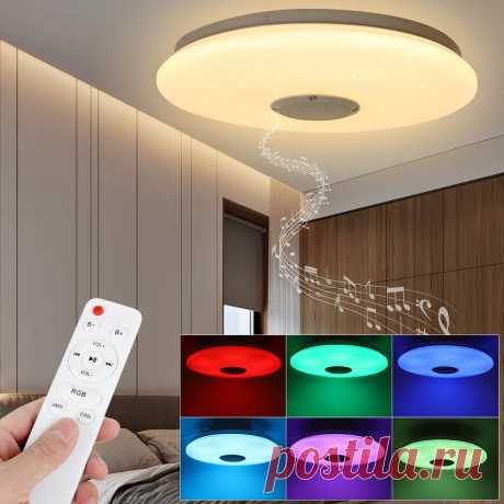 36w 330mm bluetooth smart app led music ceiling light work with alexa google home 85-265v Sale - Banggood.com