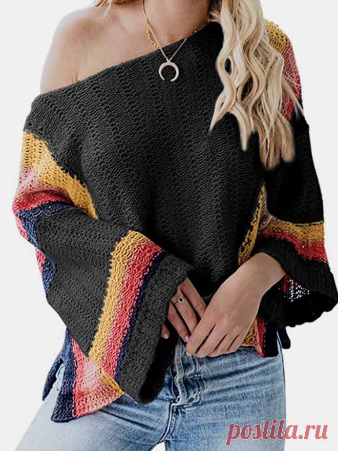 Contrast Color Patchwork Long Sleeve O-neck Sweater For Women Your friend shared a fashion website for you and give you up to 20% off coupons! Claim it now.