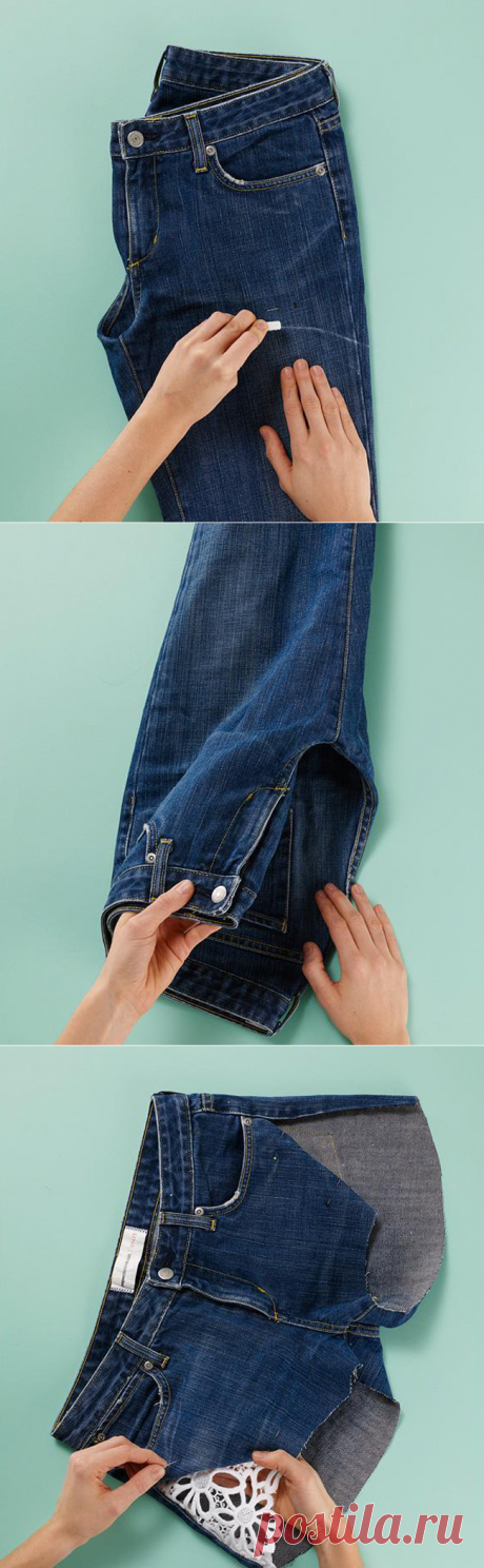 Как сделать шорты из старых джинсов — Мастер-классы на BurdaStyle.ru