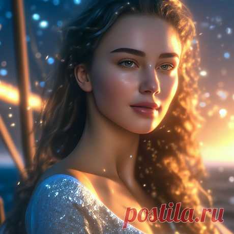 Нейросеть и очень красивая девушка, море и бригантина, мягкий свет, glitter, профессиональное фото, красиво, 3d, реалистично, 8k, высокое разрешение, высокая детализация, гипер-реализм,высоко-детализированная цифровая живопись, фото-реалистичная живопись, крупным планом, нуар , эстетично, яркое освещение