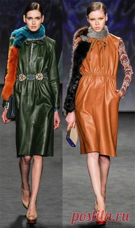 Модные кожаные платья 2014-2015 | Мода