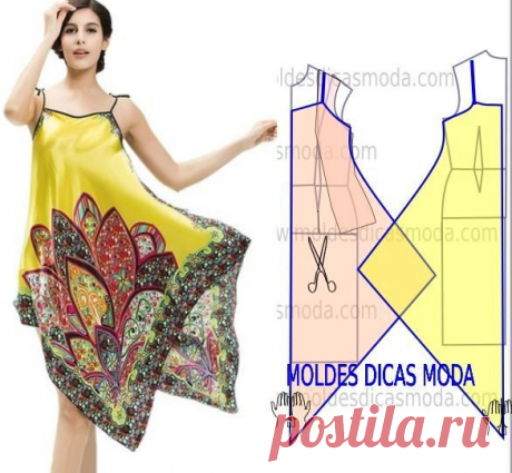 MOLDE VESTIDO LENÇO