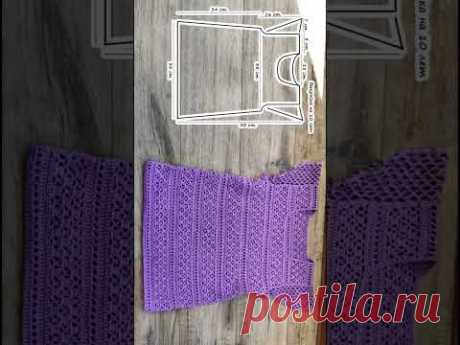 🌸 Girls crochet top «Lilac» free pattern